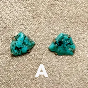 Turquoise Rough Post Earrings