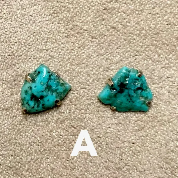 Turquoise Rough Post Earrings