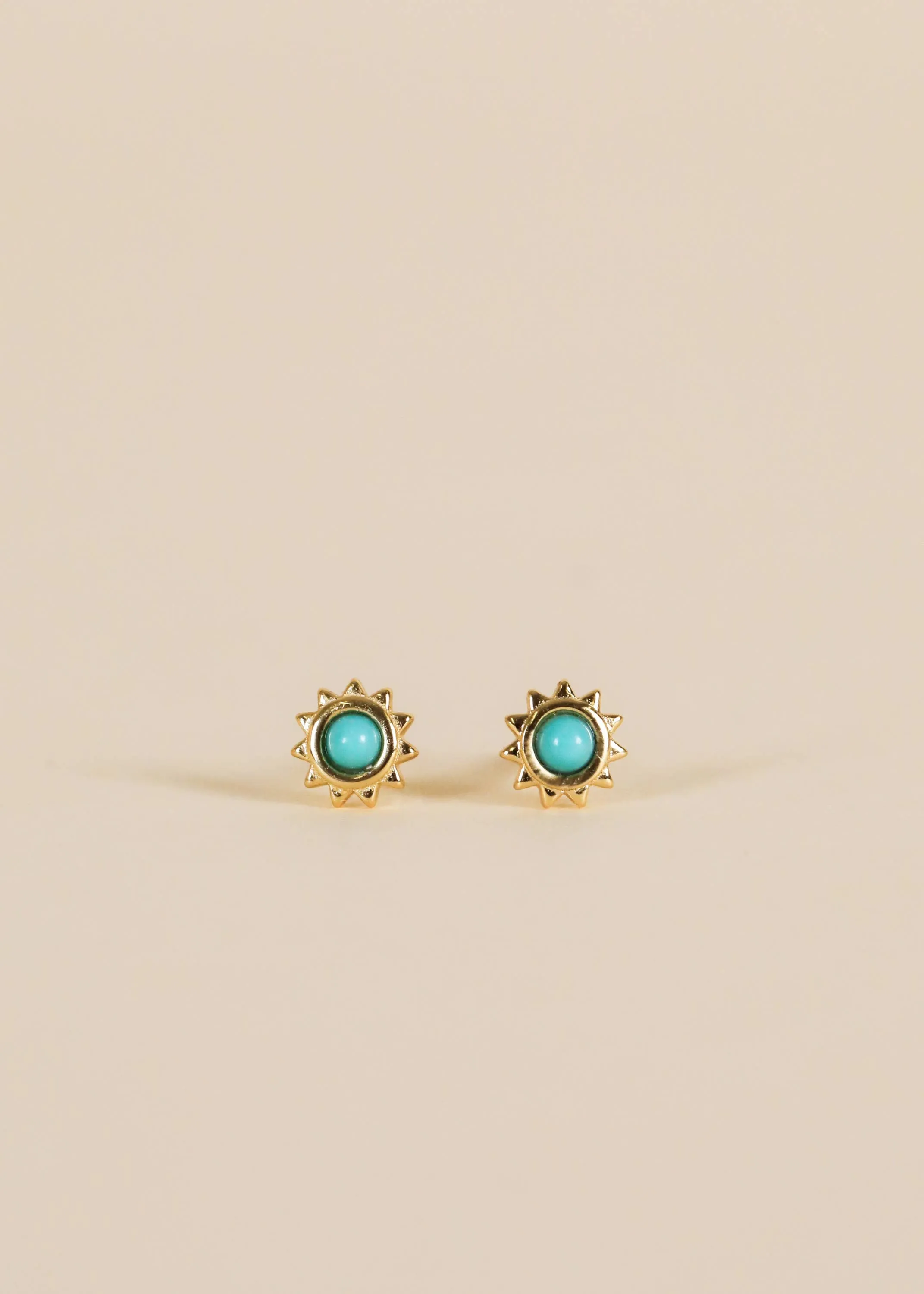 Turquoise Sun Stud Earrings