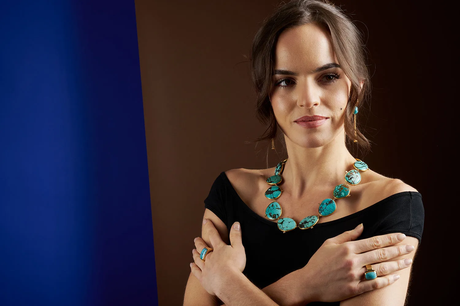 Turquoise with Diamond Necklace