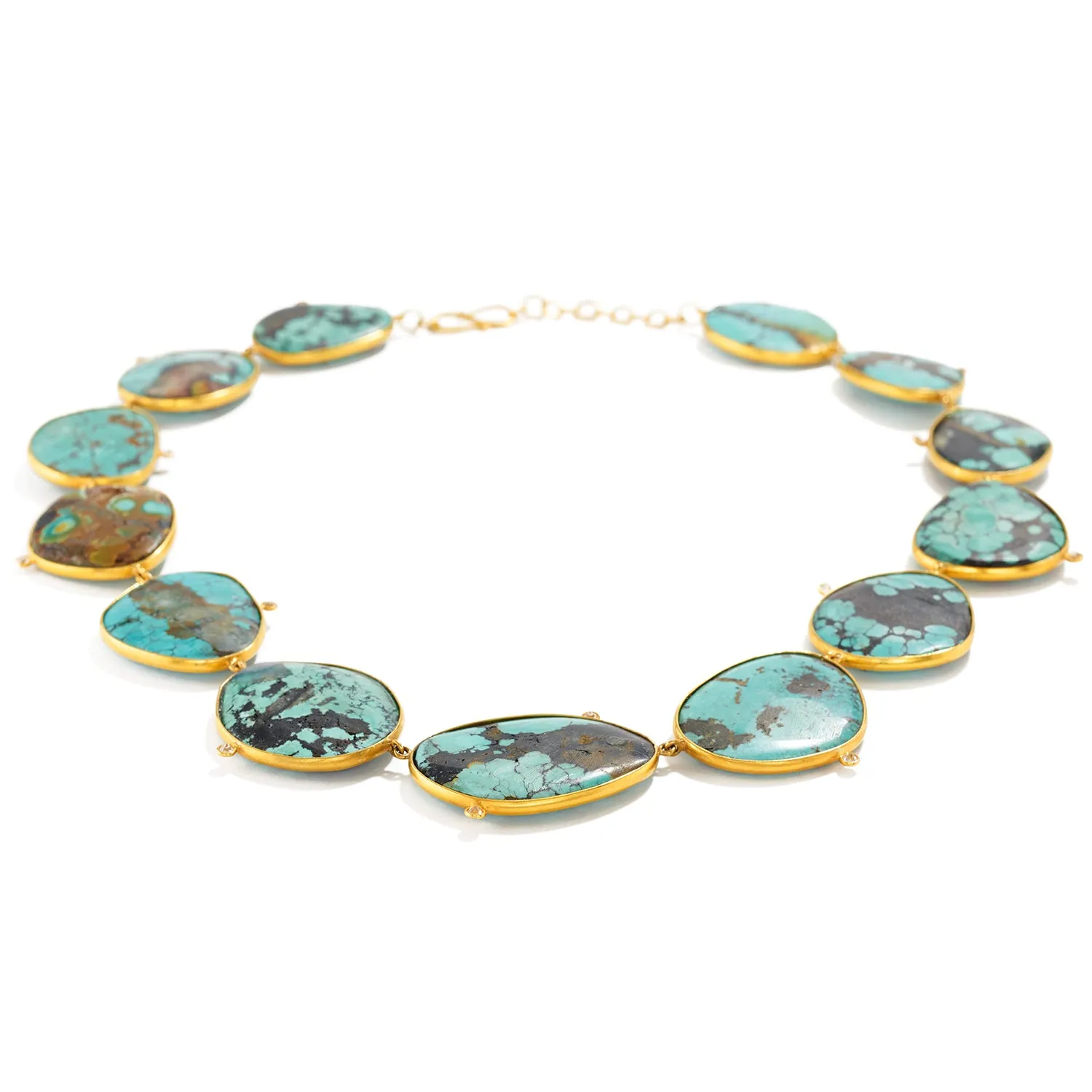 Turquoise with Diamond Necklace