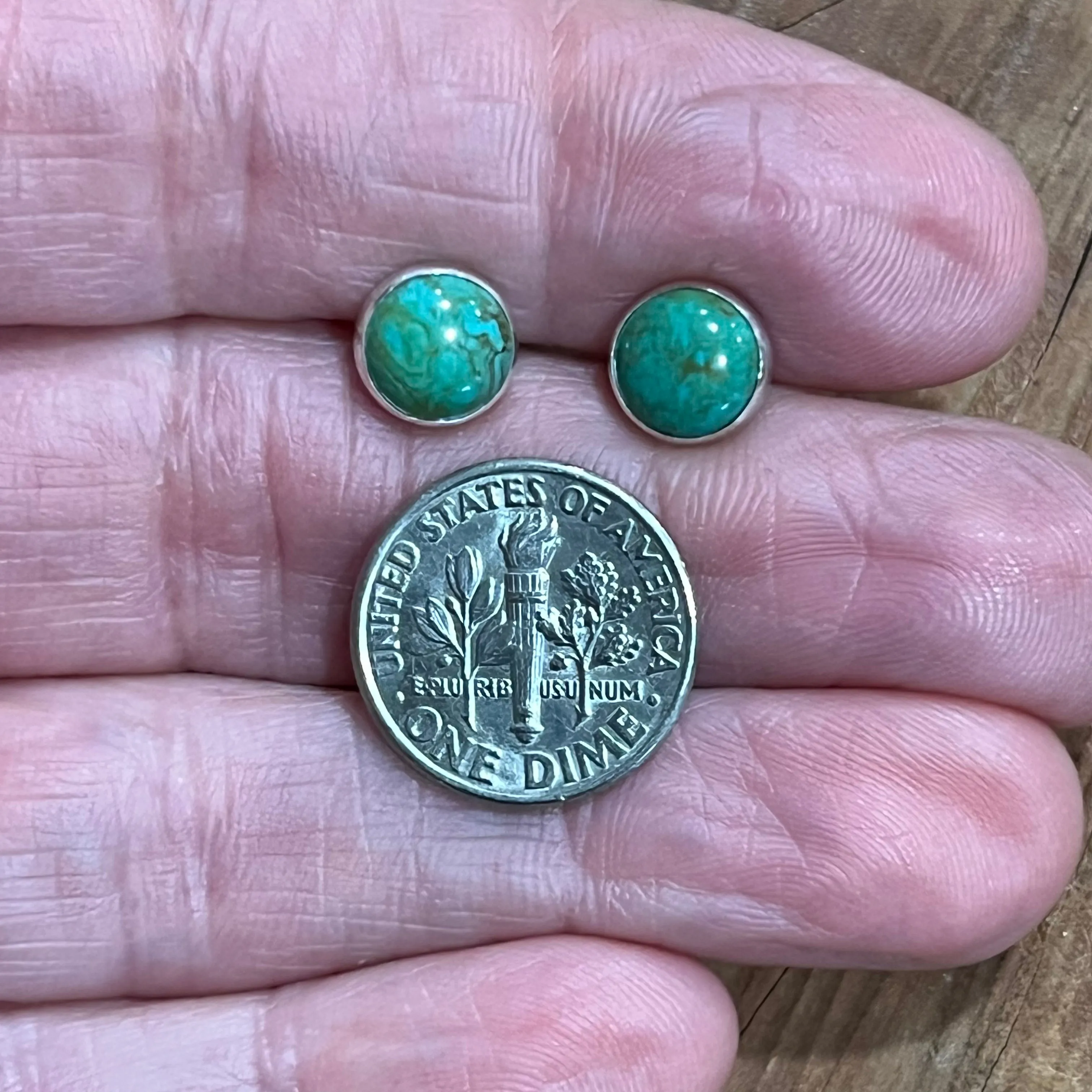 Tyrone Turquoise Studs