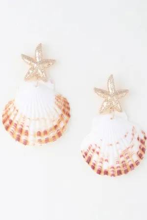 Under The Sea Clam Earrings