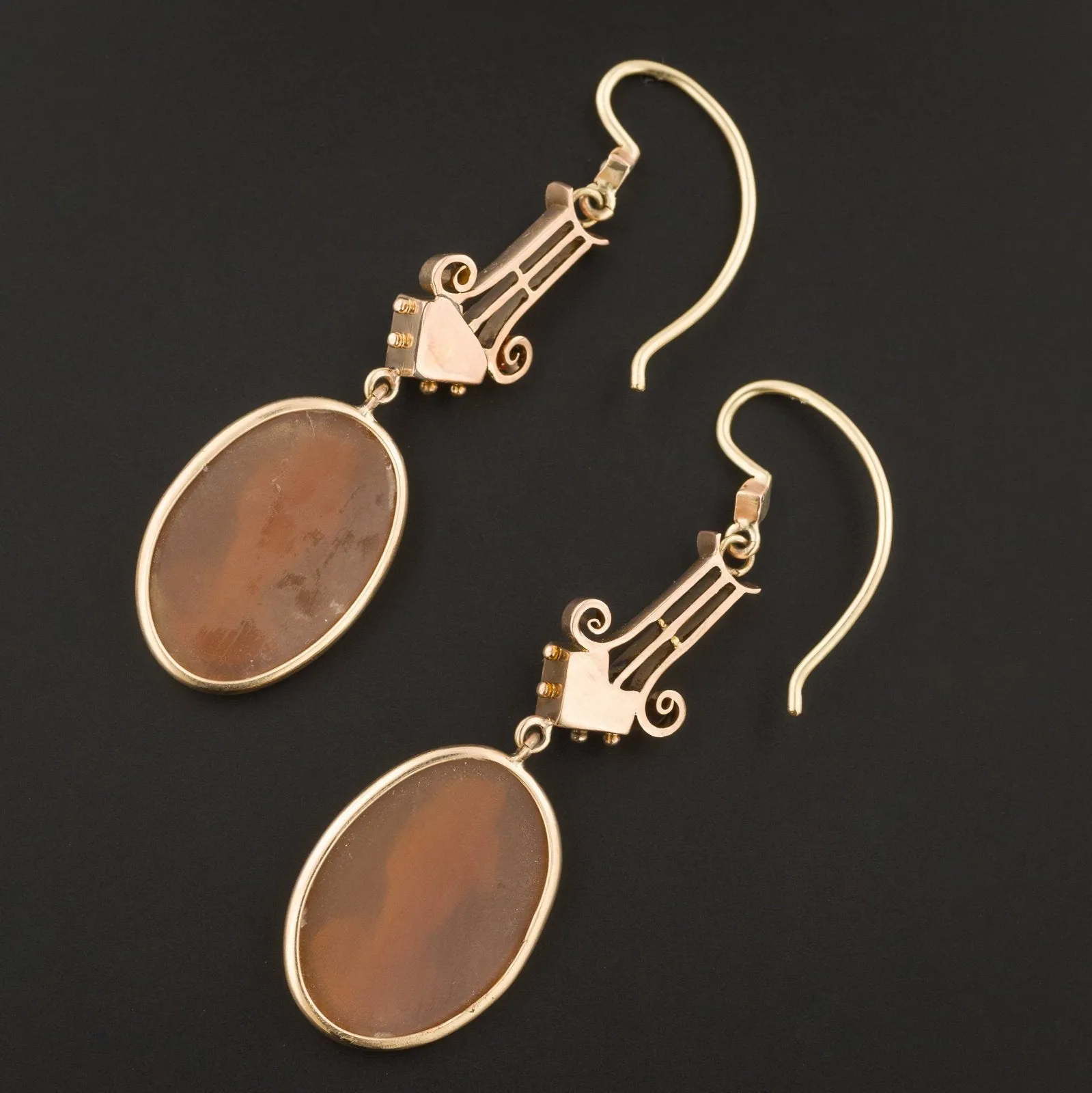 Venus Cameo Earrings | Turquoise & Carved Shell Cameo Earrings