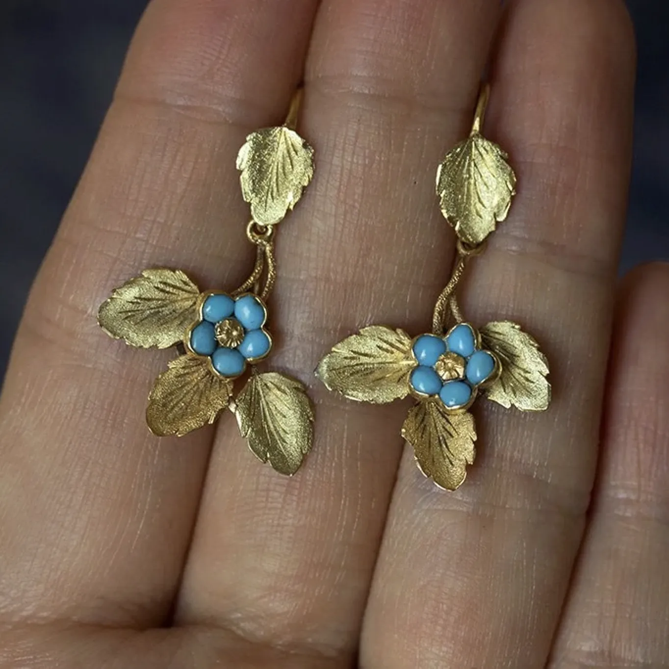 Victorian 'Forget-Me-Not' Earrings