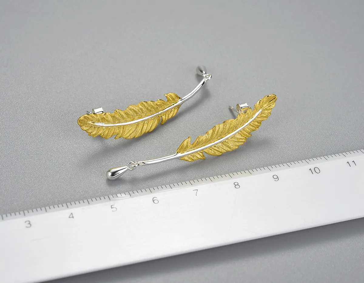 Vintage Feather Earring