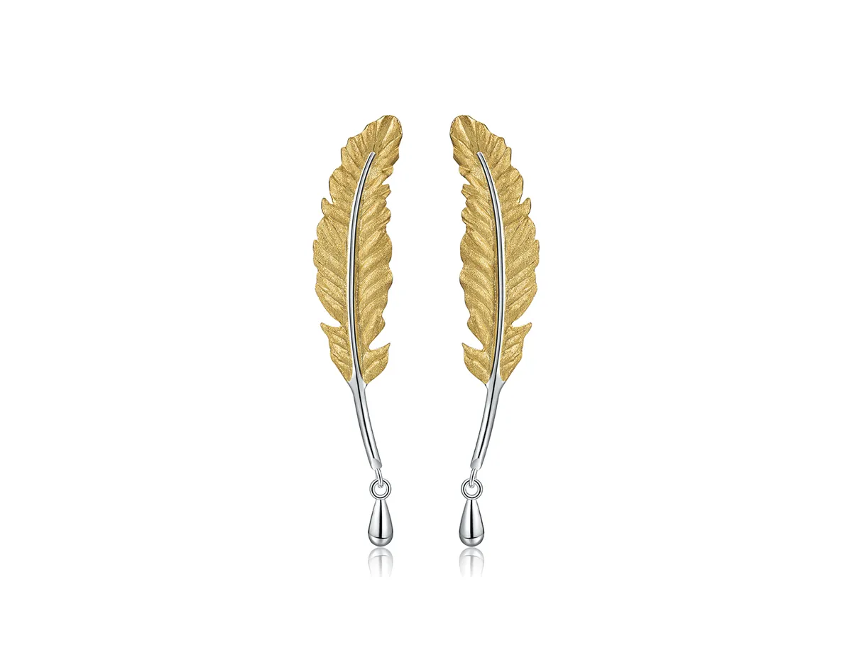 Vintage Feather Earring