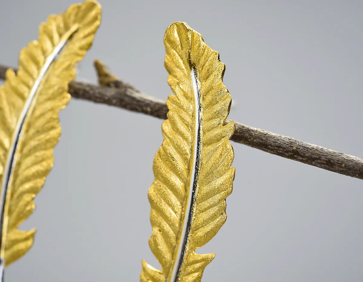 Vintage Feather Earring