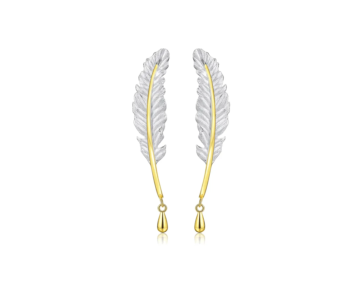 Vintage Feather Earring