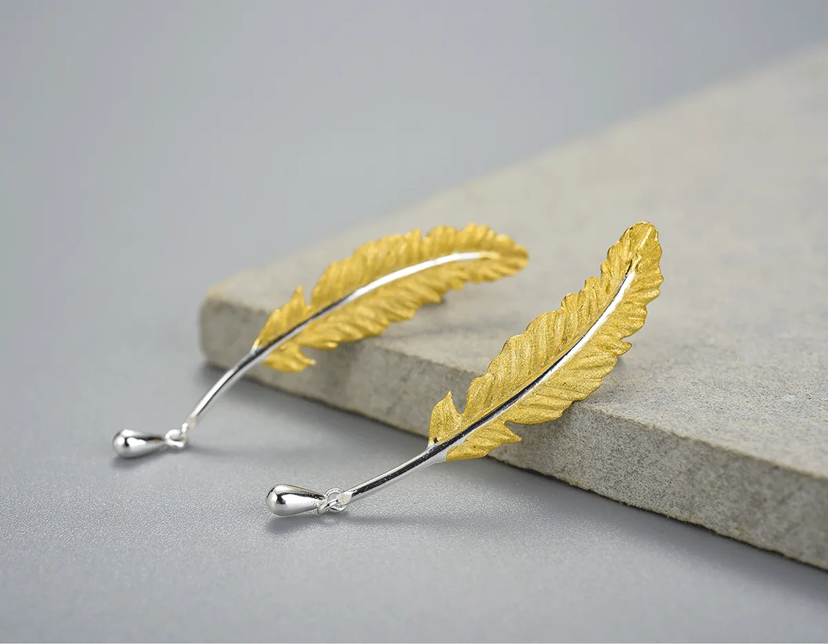 Vintage Feather Earring