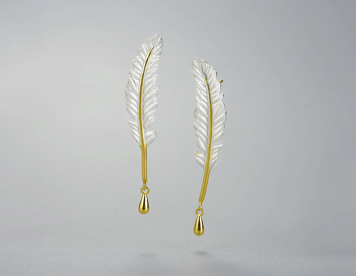 Vintage Feather Earring