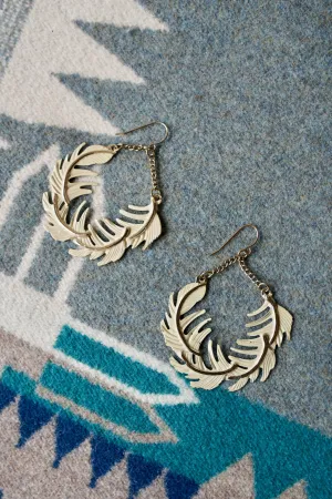 Vintage Floating Feather Earrings