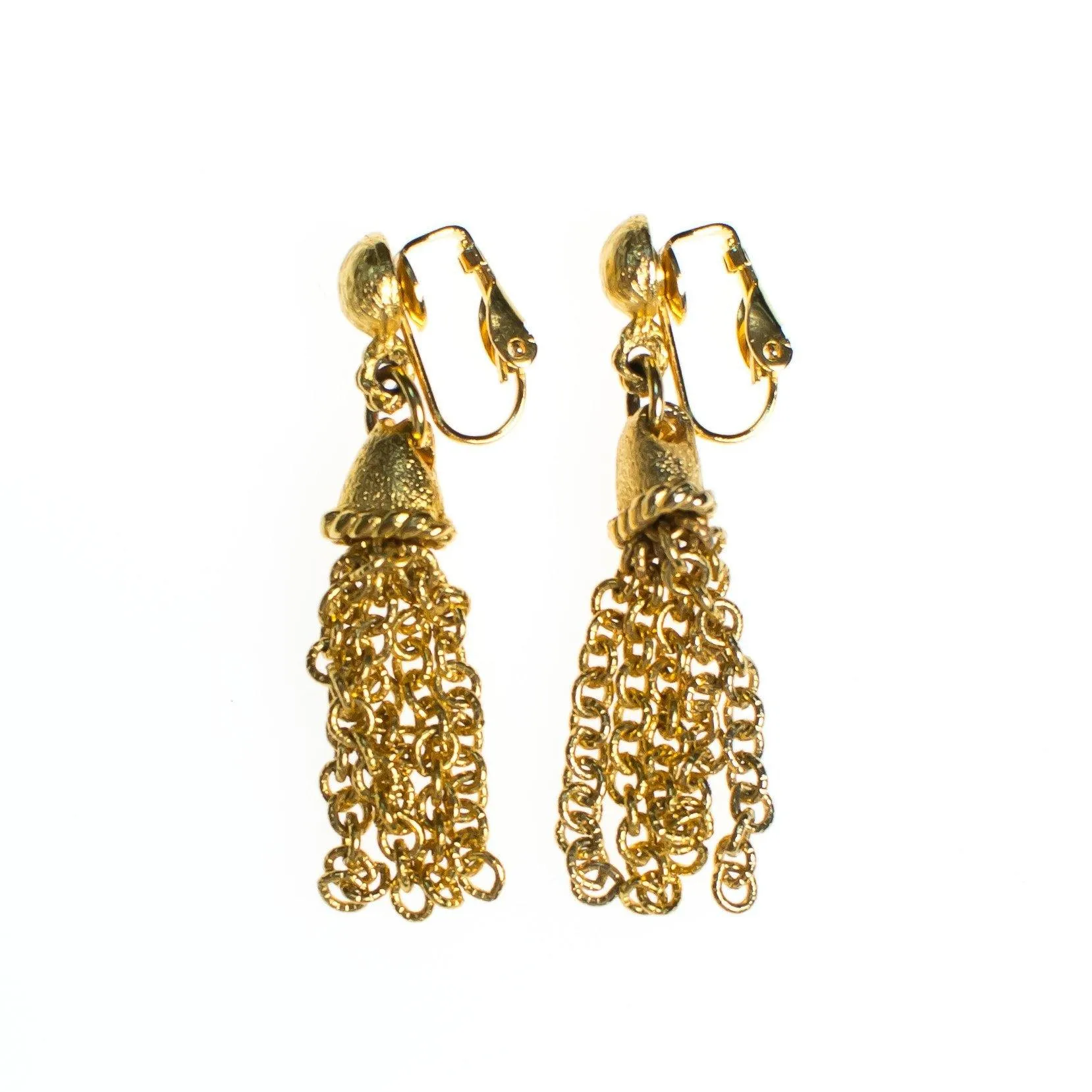 Vintage Gold Tassel Earrings