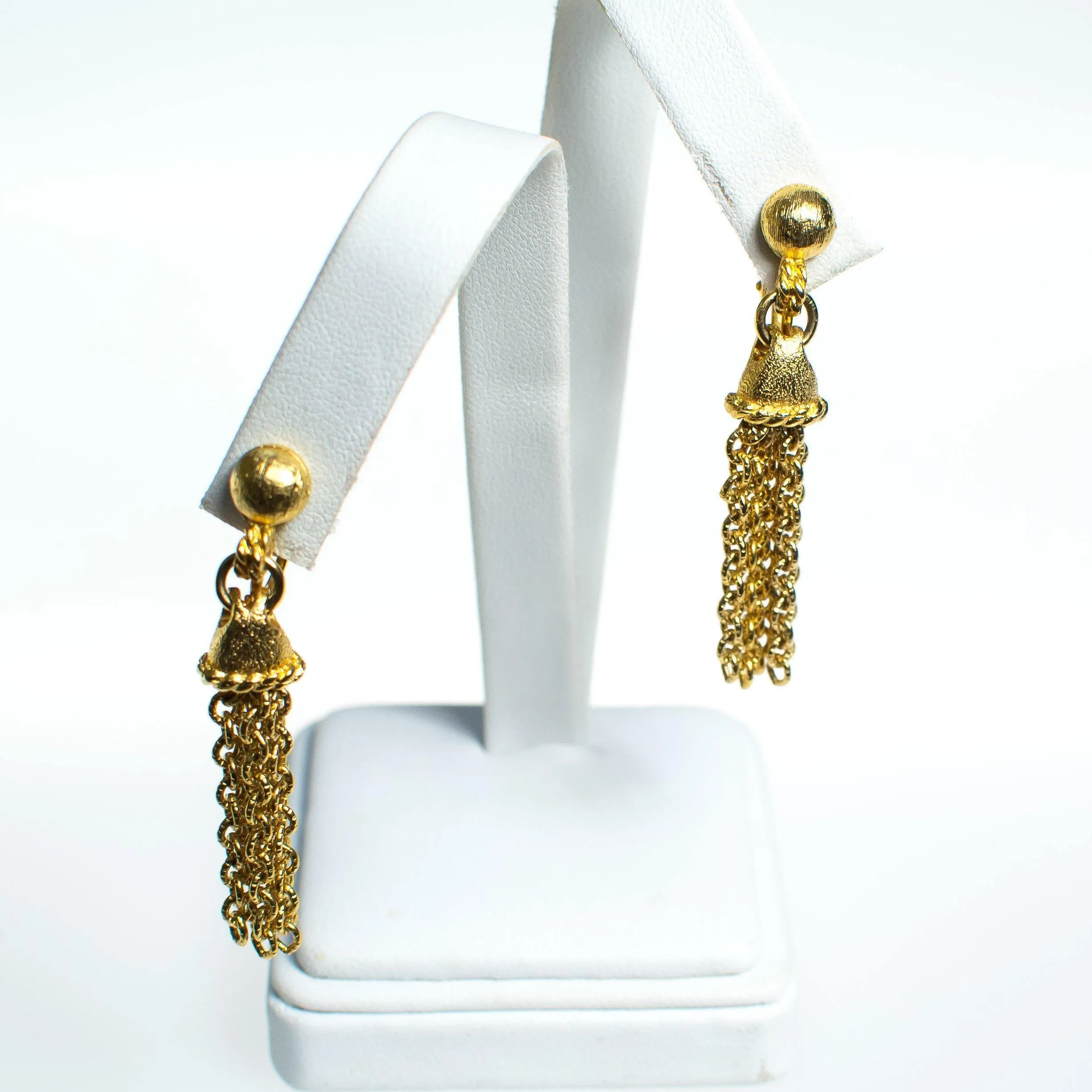 Vintage Gold Tassel Earrings