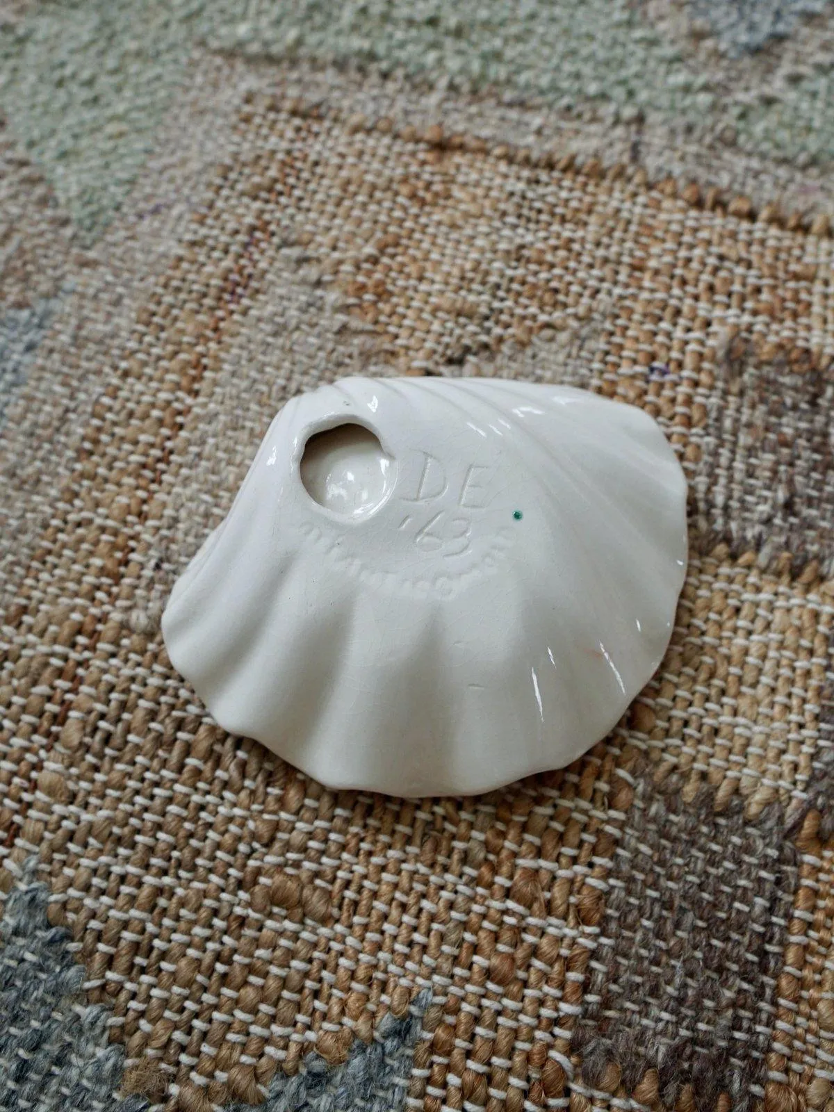 Vintage Pink Shell Trinket Holder