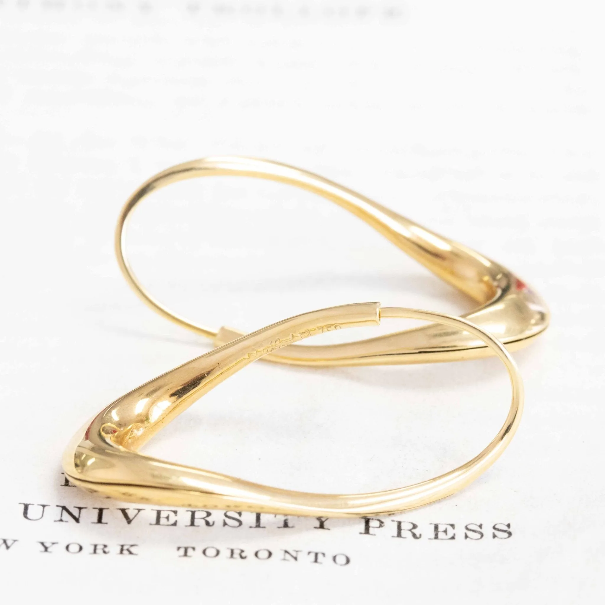 Vintage Twisted 8 Gold Earrings by Michael Good