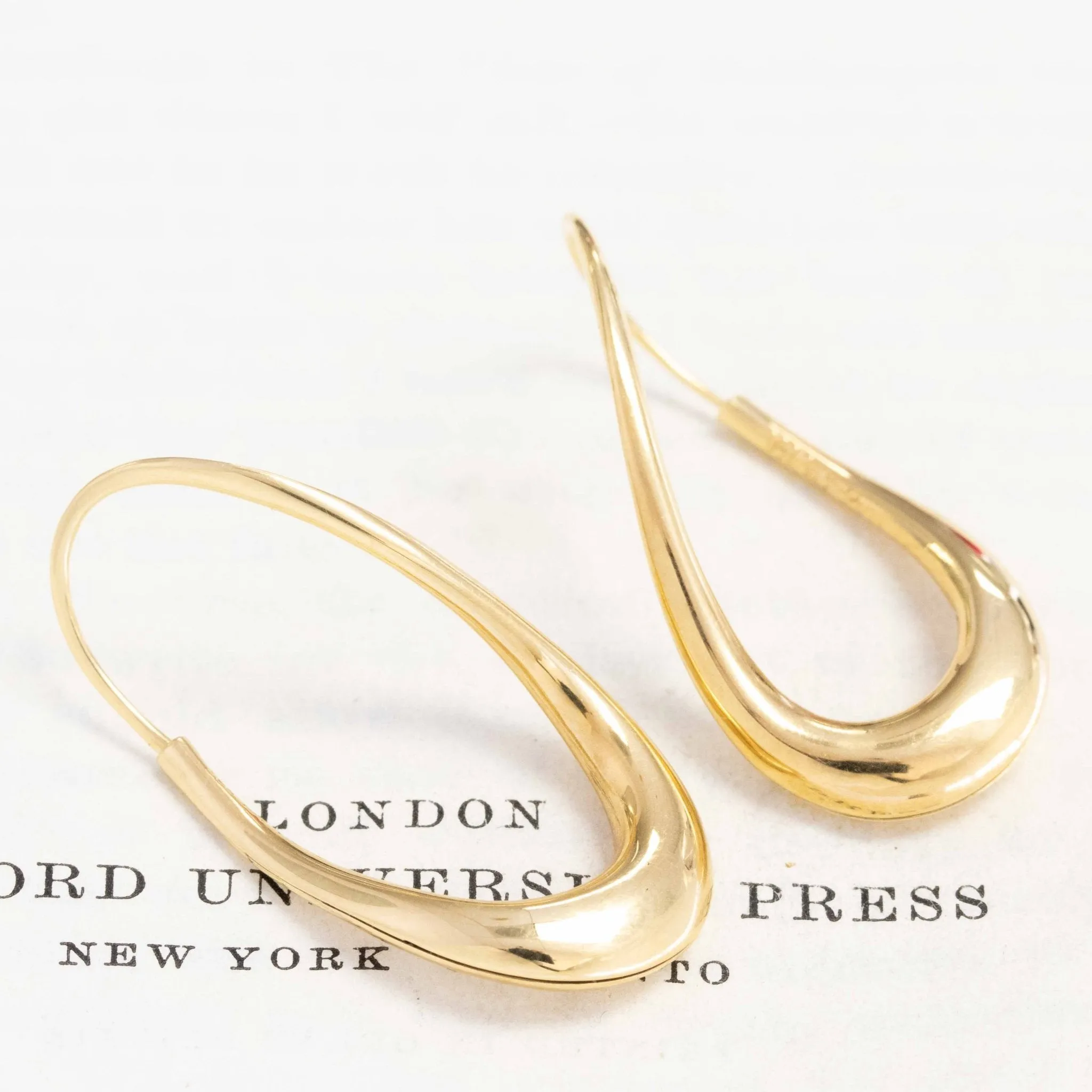Vintage Twisted 8 Gold Earrings by Michael Good