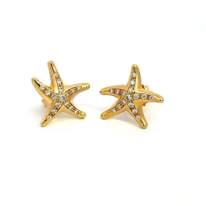 W&H Estate Tiffany Starfish Diamond Earrings