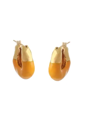 WAVE HOOP EARRINGS WITH ENAMEL