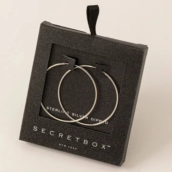 Waverly White Gold Hoops