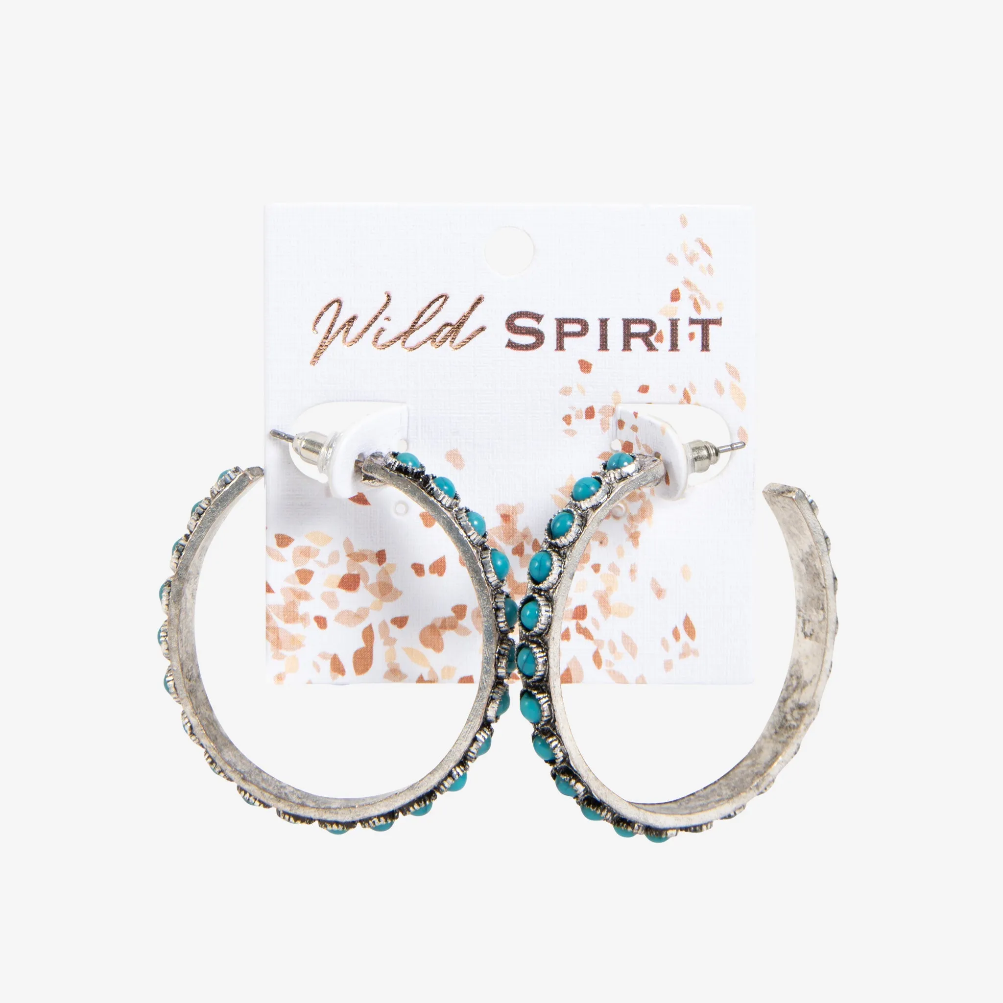 Wild Spirit Stone Hoop Earrings
