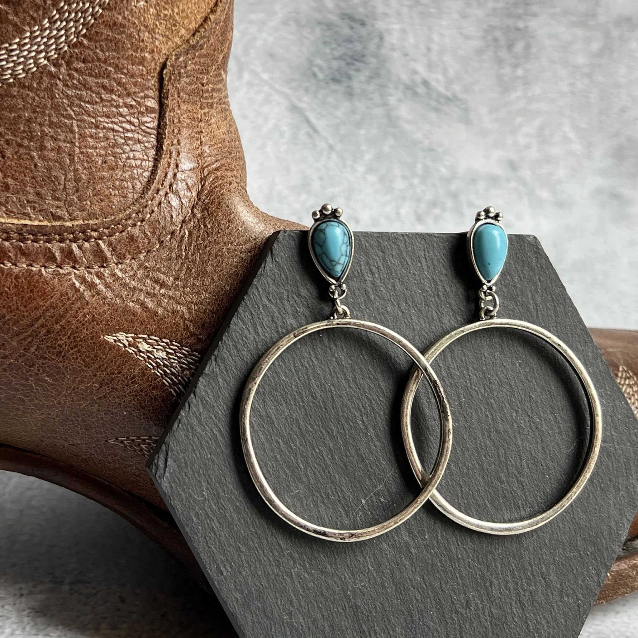 Wild Spirit Turquoise Drop Earrings