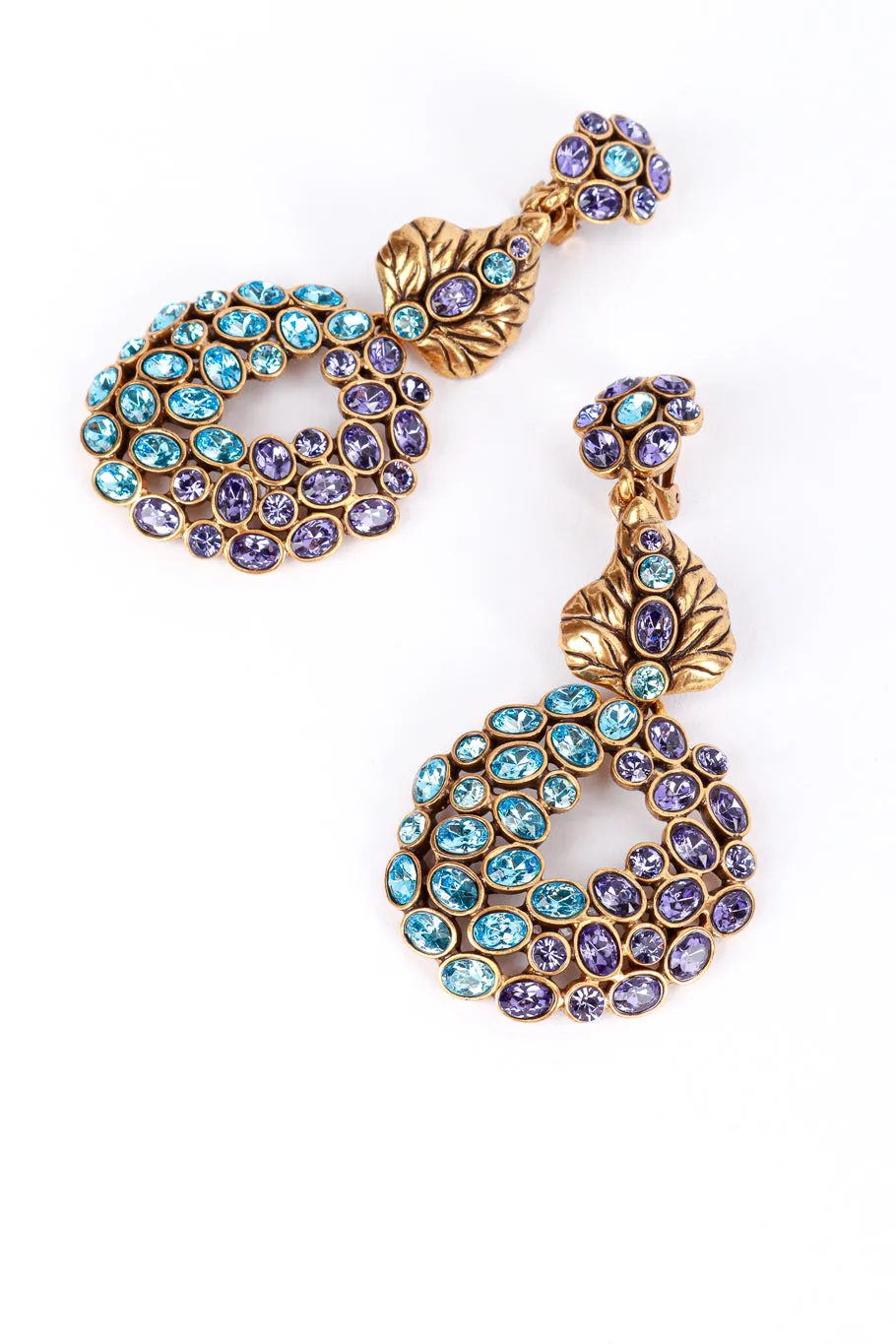 Wild Violet Hoop Drop Earrings
