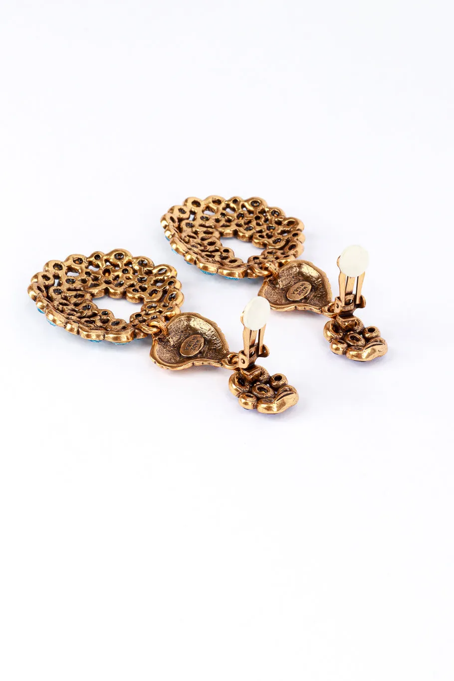 Wild Violet Hoop Drop Earrings