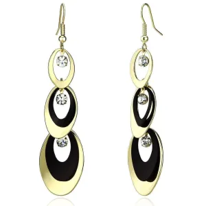 Women's Earrings - LO2652 - Gold Ruthenium Iron Earrings