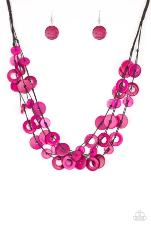 Wonderfully Walla Walla Pink Wood Necklace