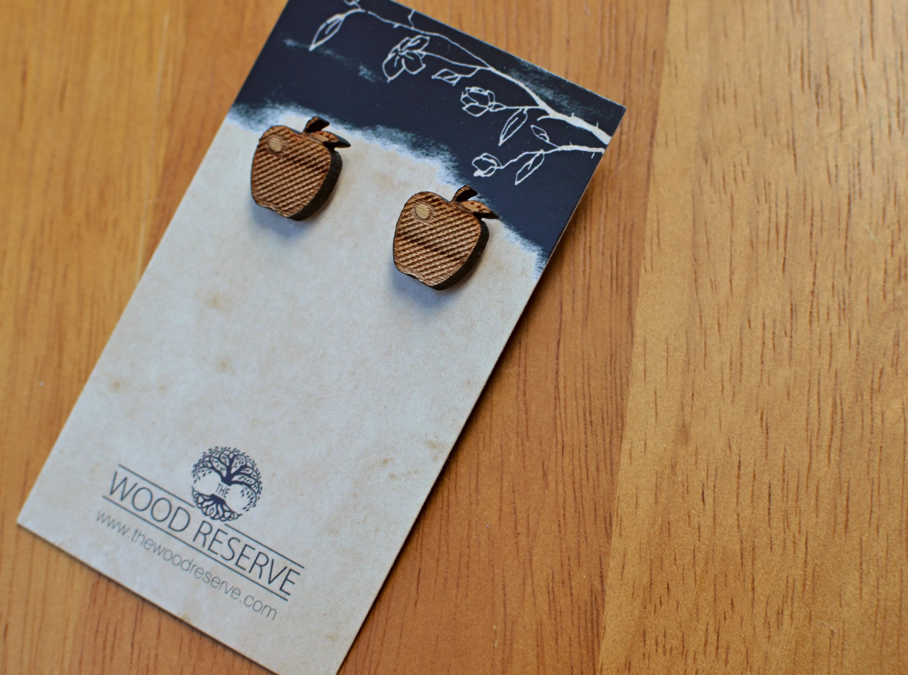 Wood Apple Earrings from The Wood Reserve