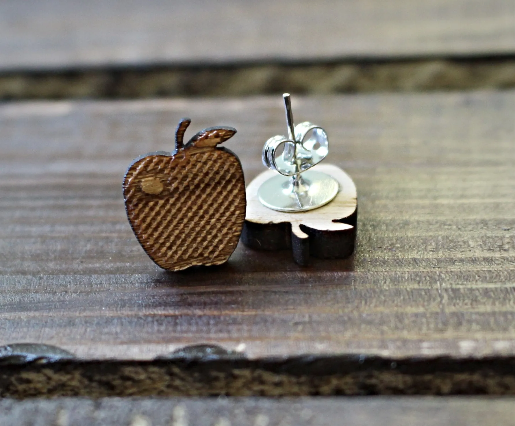 Wood Apple Earrings from The Wood Reserve