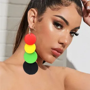 Wood Rasta Earrings