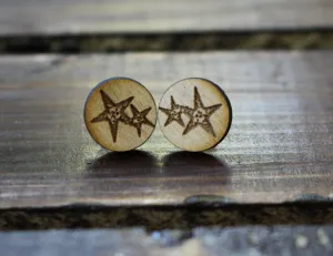 Wood Starfish Earrings from The Wood Reserve