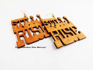 Wooden Earrings Inspirational Jewelry Rise Women