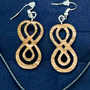 Wooden Infinity Earrings