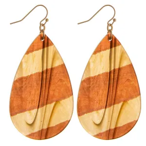 Wooden teardrop Earrings