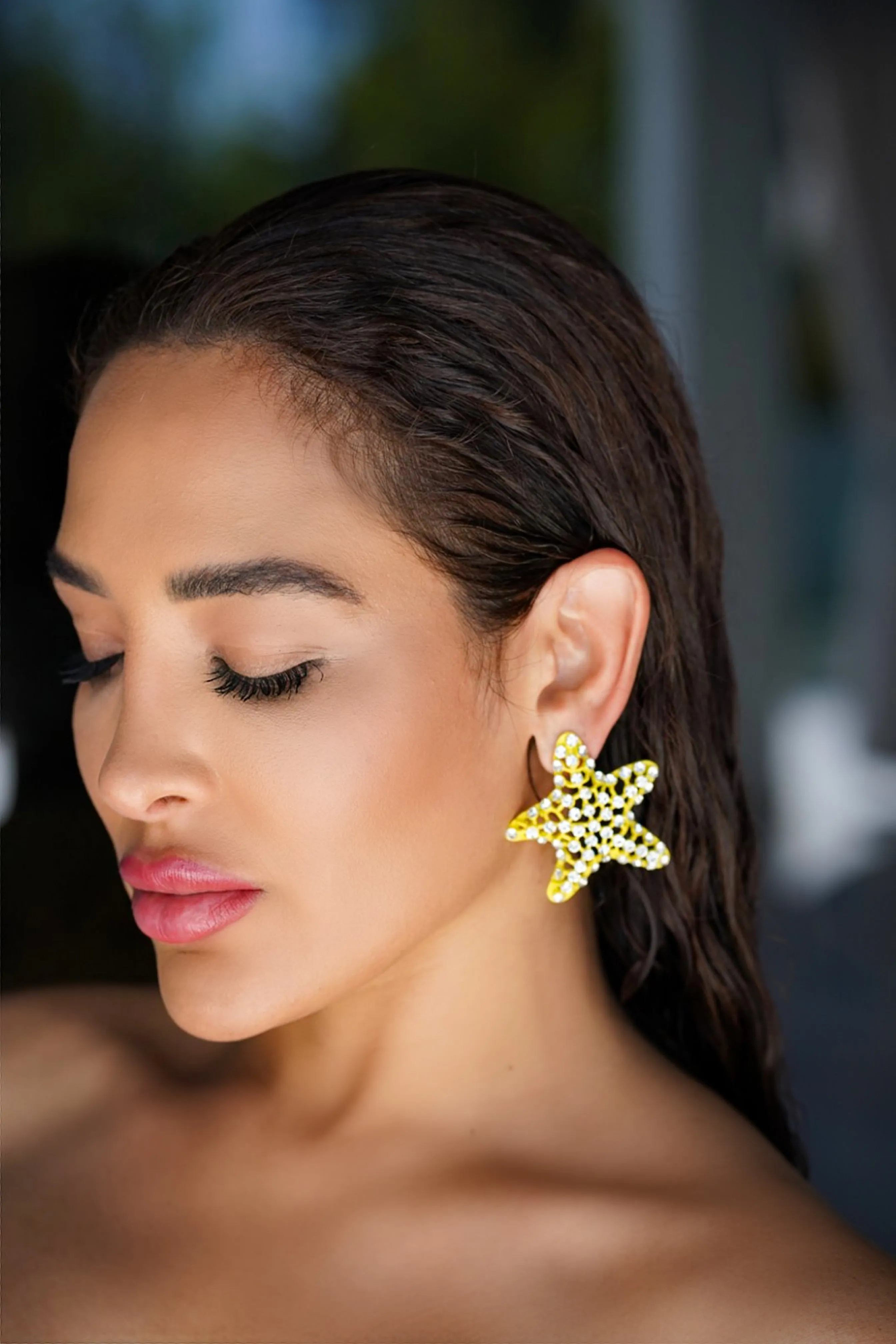Yellow Bright Star Earrings