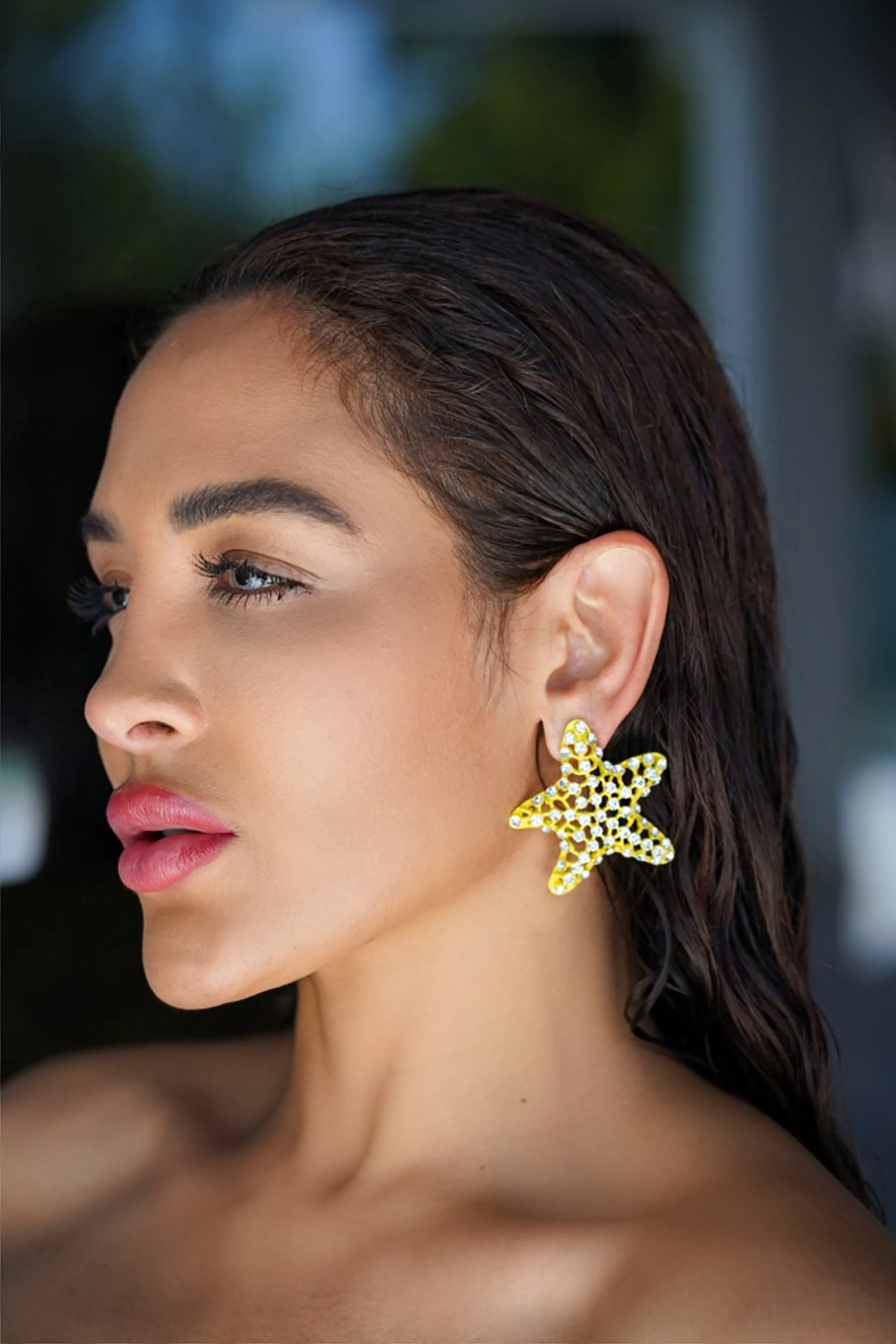 Yellow Bright Star Earrings