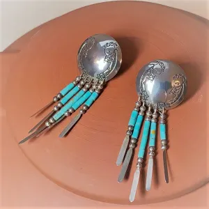 Zuni Silver and Turquoise Earrings
